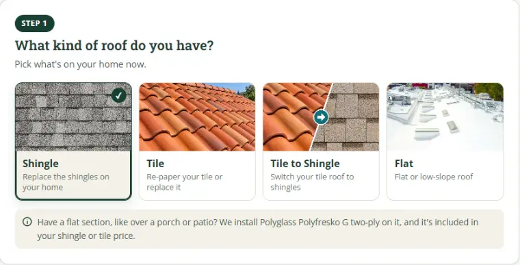 Pick your roof